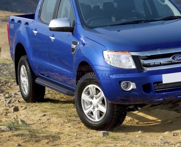 PREMIUM BOČNE STEPENICE ZA FORD RANGER T6 - S CERTIFIKATOM - CRNE