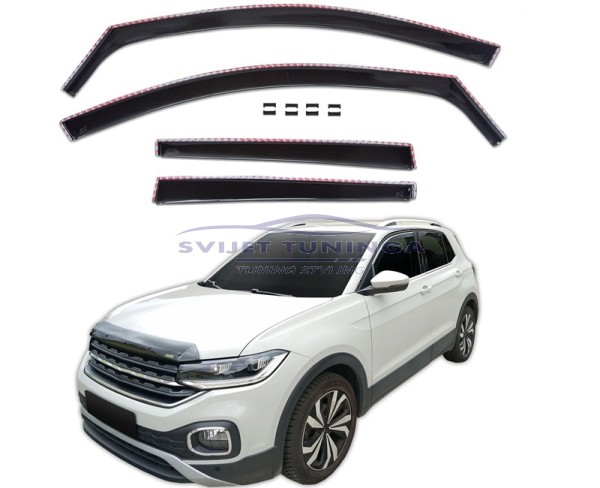 BOČNI VJETROBRANI - DEFLEKTORI ZRAKA ZA VW T-CROSS- CRNI
