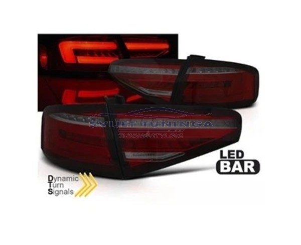 LED BAR LAMPE ZA AUDI A4 LIMUZINA B8 REDIZAJN - TAMNO/CRVENE