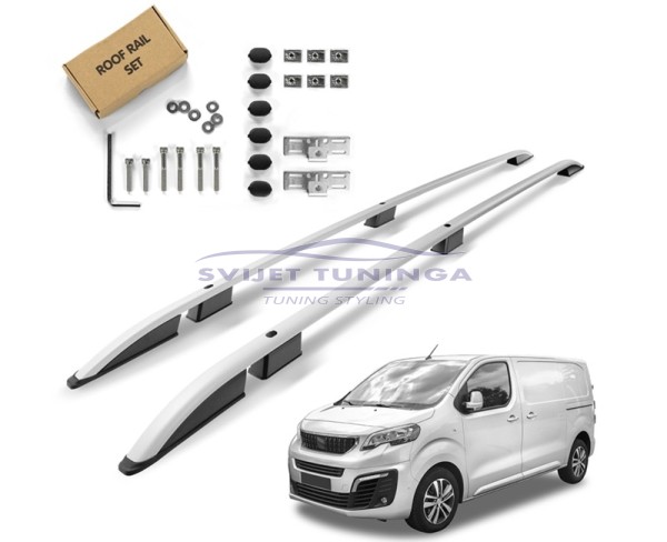 UZDUŽNI KROVNI NOSAČI ZA PEUGEOT EXPERT III L1 - SREBRNI NOSAČI