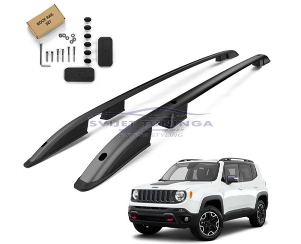 UZDUŽNI KROVNI NOSAČI ZA JEEP RENEGADE - CRNI NOSAČI