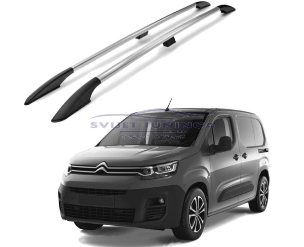 UZDUŽNI KROVNI NOSAČI ZA CITROEN BERLINGO 3 XL - SREBRNI / SJAJNI