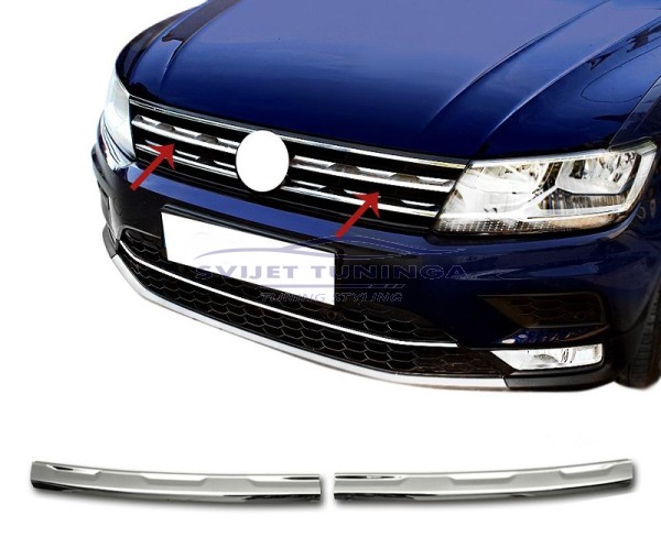 UKRASNE LAJSNE PREDNJE MASKE ZA VW TIGUAN II