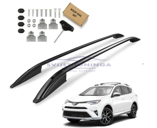 UZDUŽNI KROVNI NOSAČI ZA TOYOTA RAV4 IV - CRNI NOSAČI