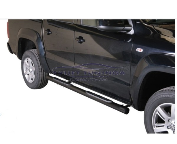 BOČNE STEPENICE ZA VW AMAROK - CRNE - OKRUGLE
