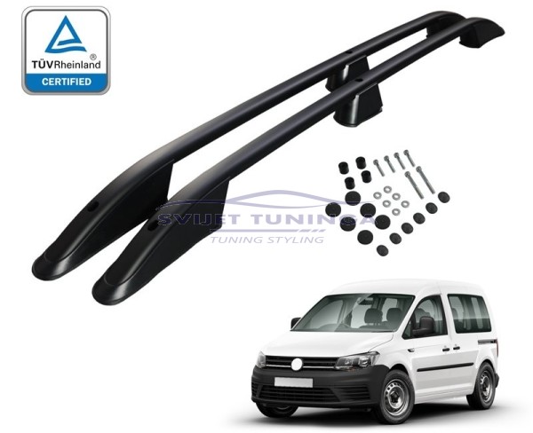 UZDUŽNI KROVNI NOSAČI ZA VW CADDY IV KRATKI- CRNI -TUV