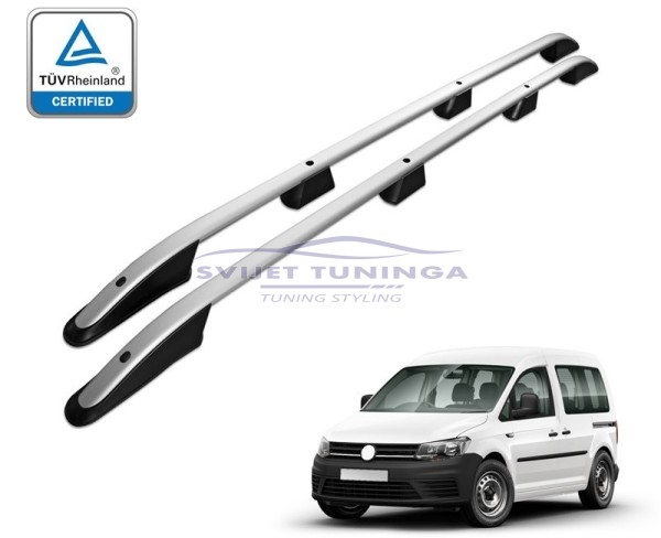 UZDUŽNI KROVNI NOSAČI ZA VW CADDY MAXI  - SREBRNI -TUV