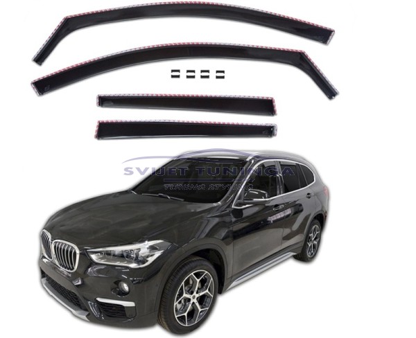 BOČNI VJETROBRANI - DEFLEKTORI ZRAKA  ZA BMW X1 F48 - CRNI