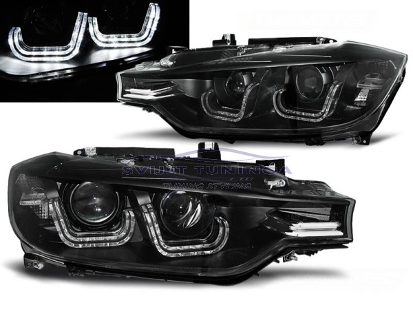 FAROVI ZA BMW SERIJA 3 F30/F31 - U-LED BAR - CRNI