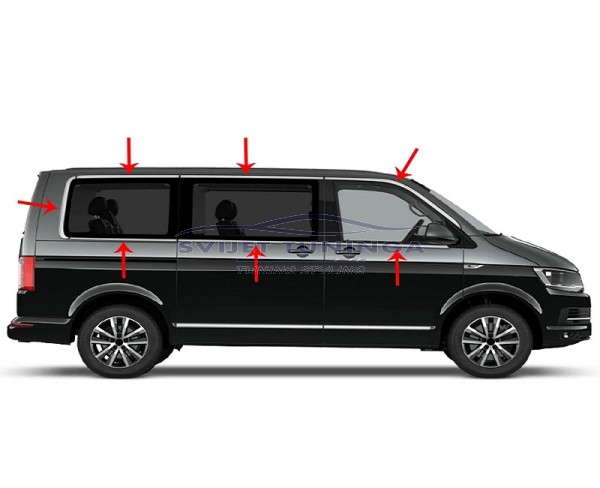 UKRASNE LAJSNE PROZORA ZA VW T6/T6.1 L1 - 1 BOČNA VRATA