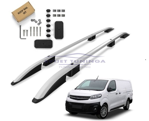 UZDUŽNI KROVNI NOSAČI ZA OPEL VIVARO C L2 - SREBRNI 