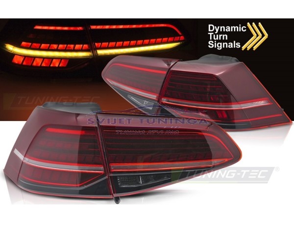 LED SPORTSKE LAMPE ZA VW GOLF VII  -  DINAMIČKI ŽMIGAVAC-CRVENE
