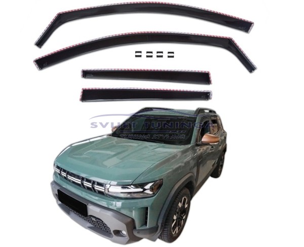BOČNI VJETROBRANI - DEFLEKTORI ZRAKA ZA DACIA DUSTER III - CRNI