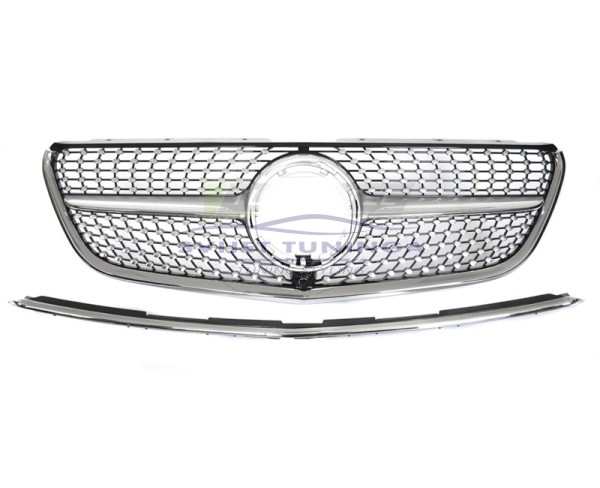 MASKA ZA MERCEDES BENZ W 447 VITO REDIZAJN  -  DIAMOND - SREBRNA