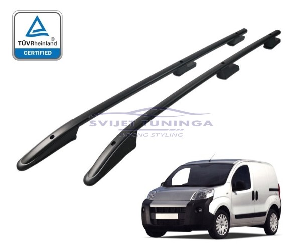 UZDUŽNI KROVNI NOSAČI ZA PEUGEOT BIPPER- CRNI -CERTIFIKAT