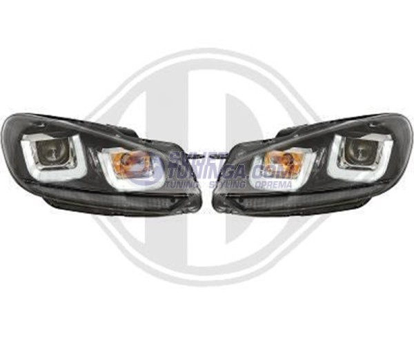 DAYLIGHT LED FAROVI ZA VW GOLF VI - CRNI 