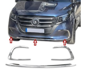 UKRASNE LAJSNE PREDNJEG BRANIKA  ZA MERCEDES W447 V-KLASA REDIZAJN - KROM