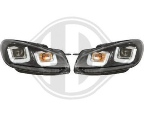 DAYLIGHT LED FAROVI ZA VW GOLF VI - CRNI 