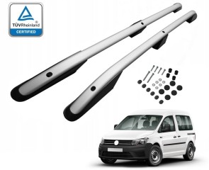 UZDUŽNI KROVNI NOSAČI ZA VW CADDY IV KRATKI - SREBRNI - TUV