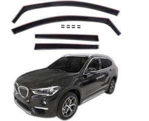 BOČNI VJETROBRANI - DEFLEKTORI ZRAKA  ZA BMW X1 F48 - CRNI