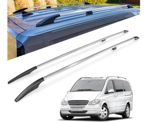 UZDUŽNI KROVNI NOSAČI ZA MERCEDES VITO/VIANO W639 L1 - SREBRNO SJAJNI