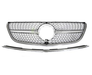 MASKA ZA MERCEDES BENZ W 447 VITO REDIZAJN  -  DIAMOND - SREBRNA