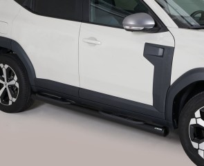 BOČNE STEPENICE ZA DACIA DUSTER III - CRNE - OKRUGLE